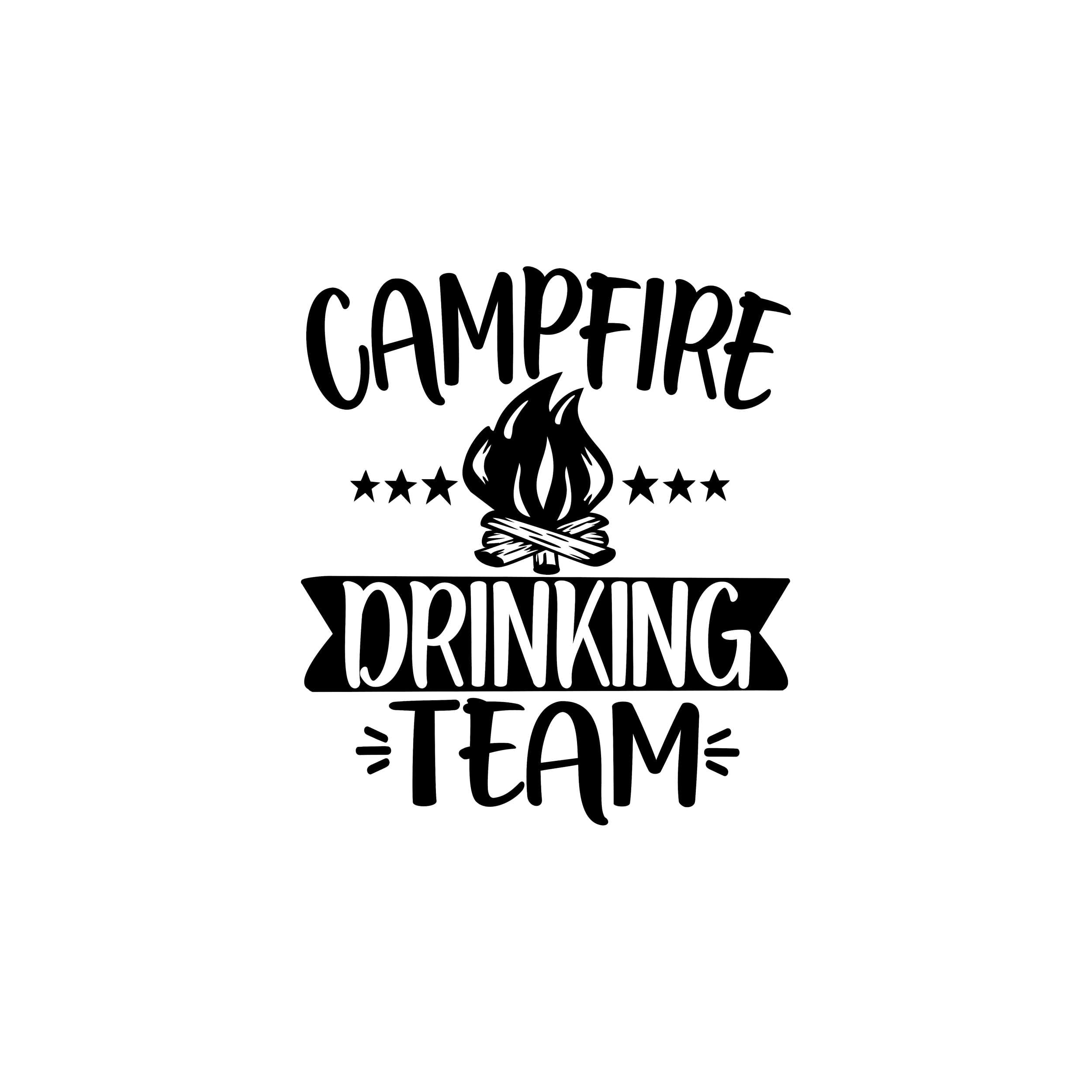 Campfire Drinking Team Vinyl Decal - Custom Size