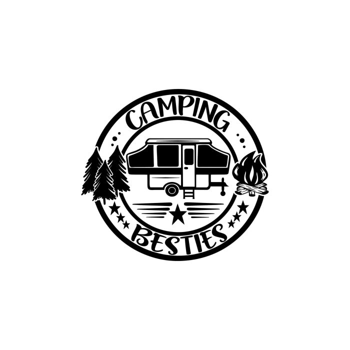 Camping Besties Vinyl Decal - Custom Size