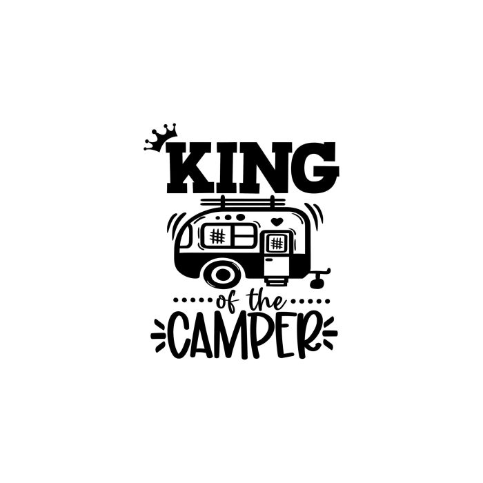 King of the Camper Vinyl Decal - Custom Size