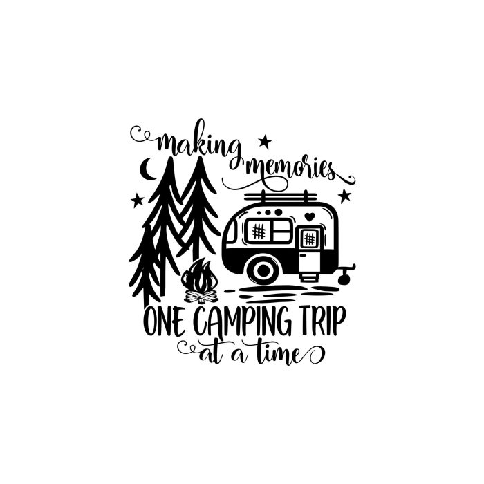 Camping Memories Vinyl Decal - Custom Size