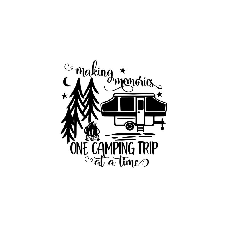 Camping Memories Vinyl Decal - Custom Size