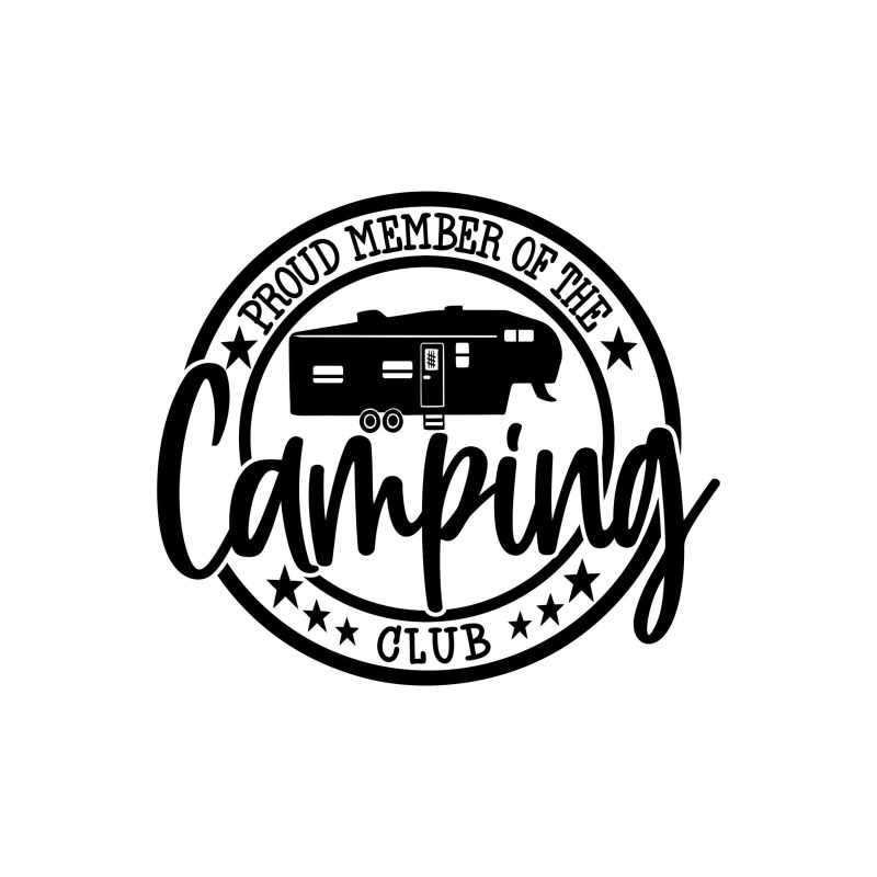 Camping Club Vinyl Decal - Custom Size