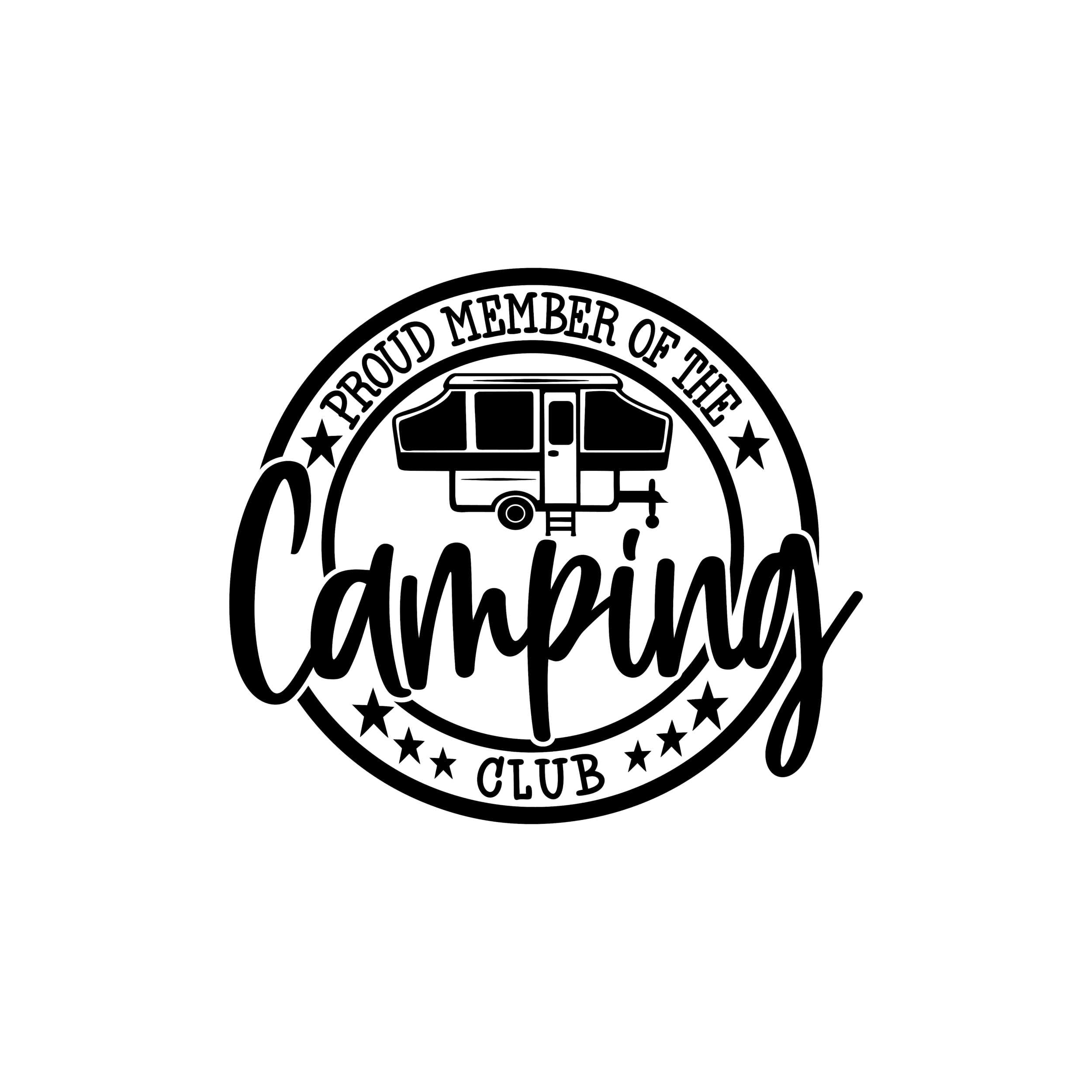 Camping Club Vinyl Decal - Custom Size