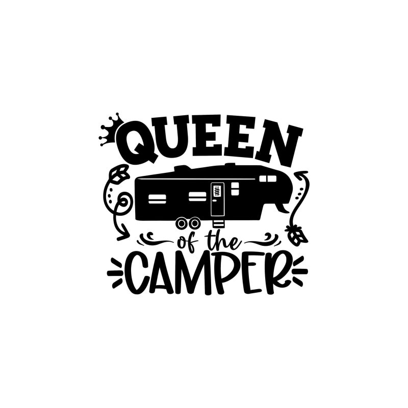 Queen of the Camper Vinyl Decal - Custom Size