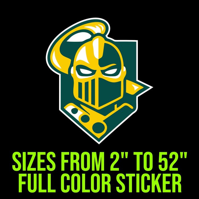 Clarkson Golden Knights Full Color Vinyl Decal - Custom Size