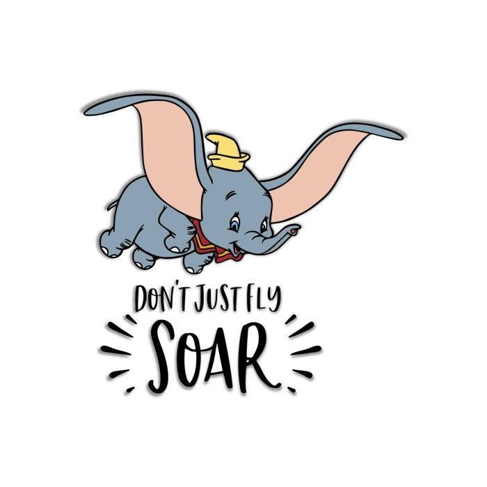 Dumbo Full Color Vinyl Sticker - Custom Size