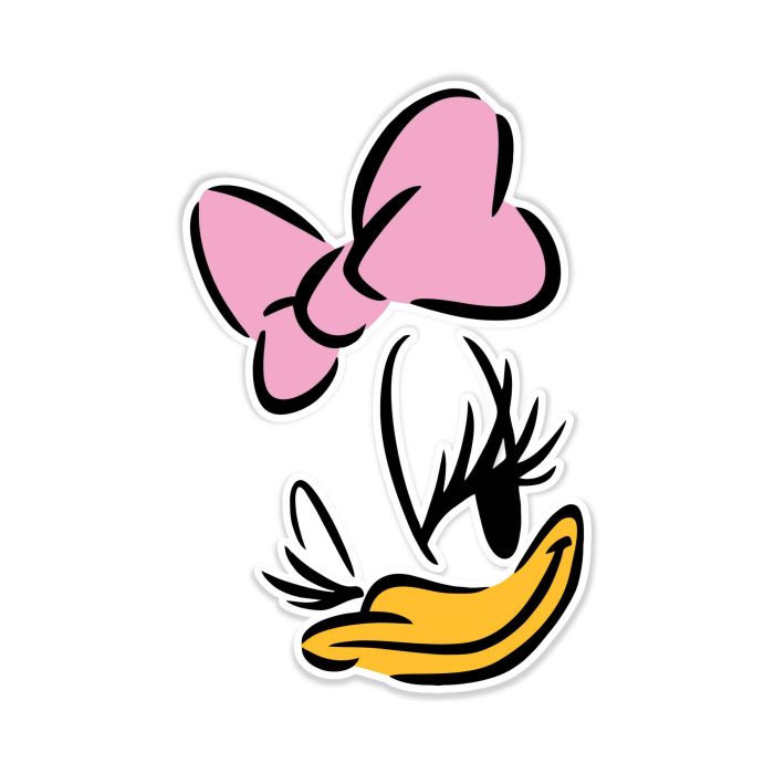Daisy Duck Full Color Vinyl Sticker - Custom Size
