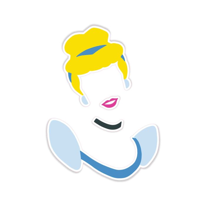 Cinderella Full Color Vinyl Sticker - Custom Size