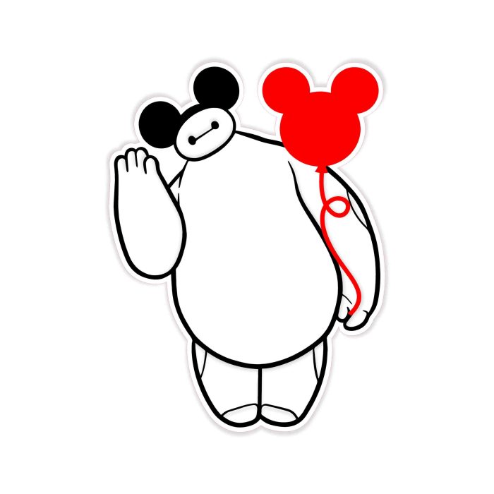 Baymax Full Color Vinyl Sticker - Custom Size