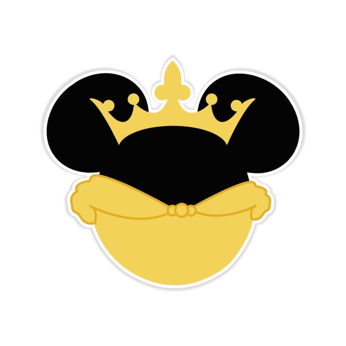 Belle Minnie Full Color Vinyl Sticker - Custom Size