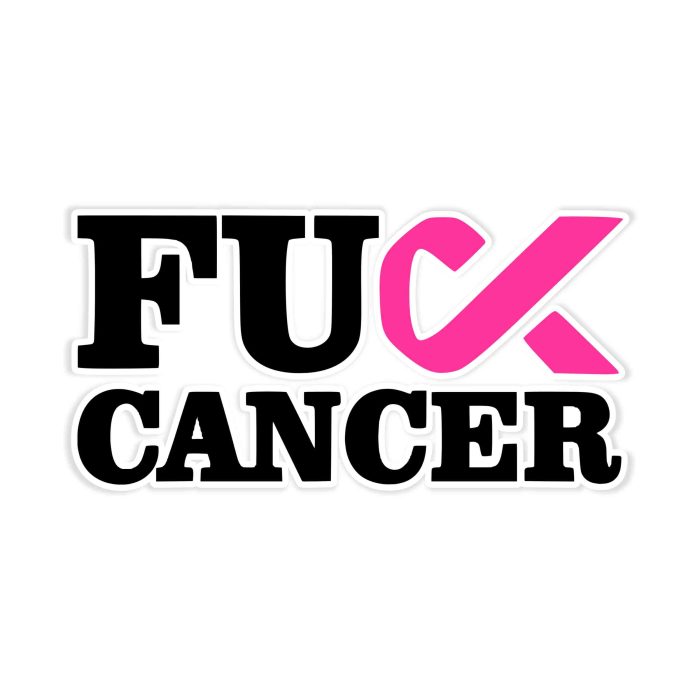 Fuck Cancer Full Color Vinyl Decal - Custom Size