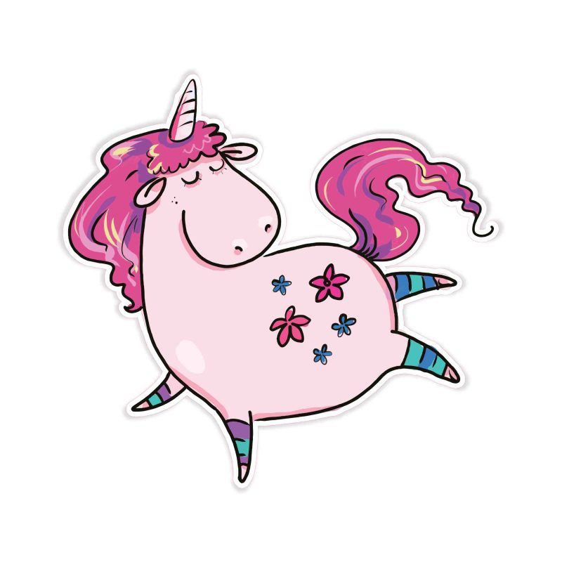 Unicorn Full Color Vinyl Decal - Custom Size