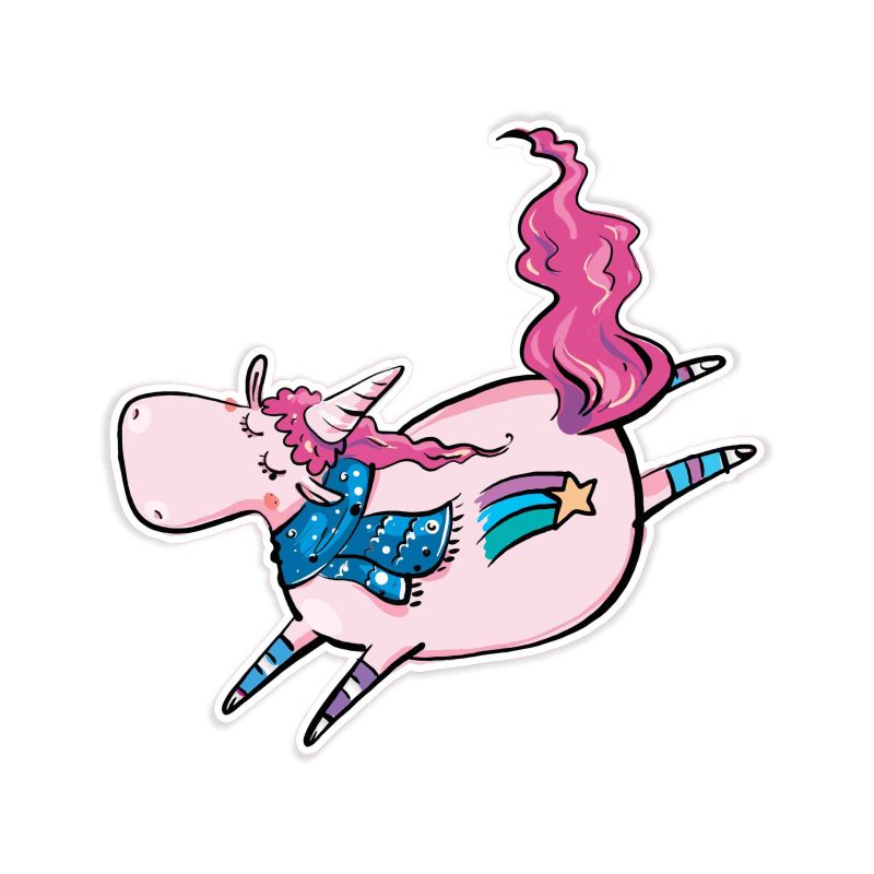 Unicorn Full Color Vinyl Decal - Custom Size