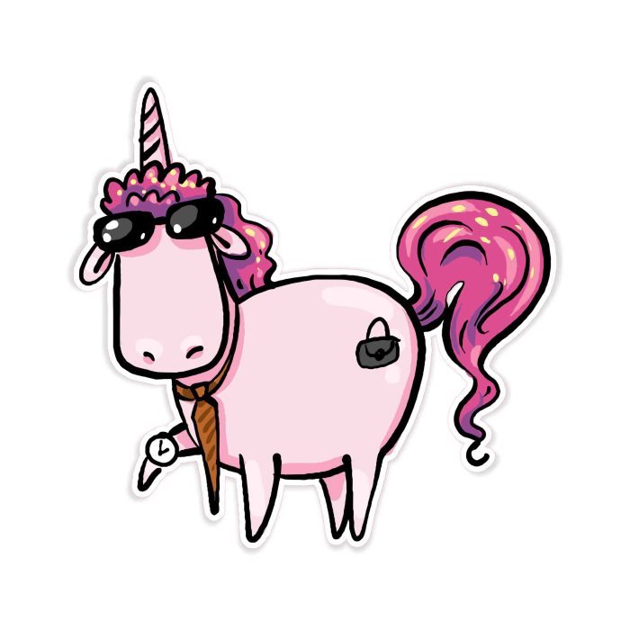 Unicorn Full Color Vinyl Decal - Custom Size