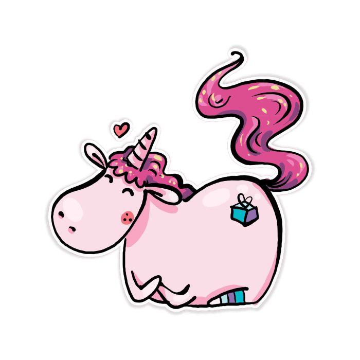 Unicorn Full Color Vinyl Decal - Custom Size