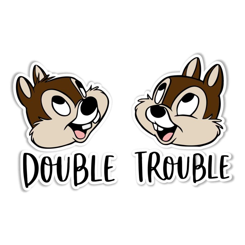 Chip and Dale Full Color Vinyl Sticker - Custom Size