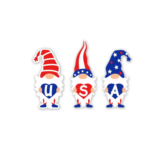 Fourth Of July Full Color Vinyl Sticker - Custom Size