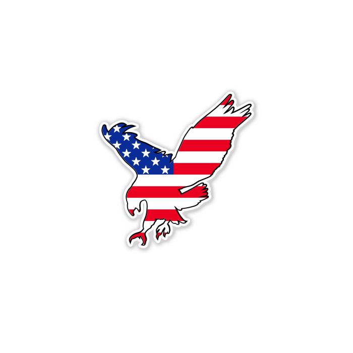 Fourth Of July Full Color Vinyl Sticker - Custom Size