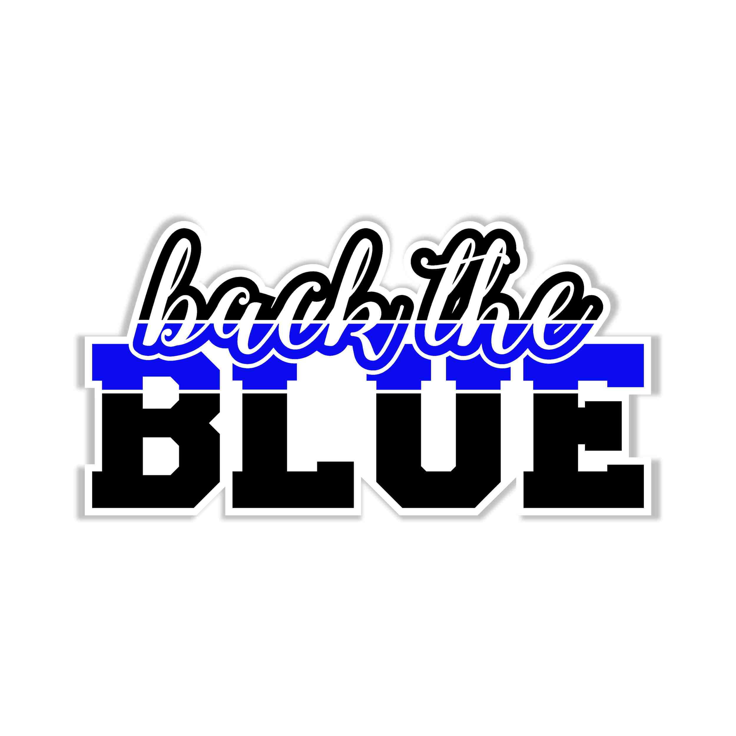 Back the Blue - Full Color Vinyl Decal - Custom Size