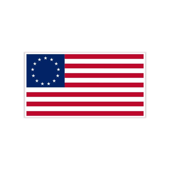 American Flag Full Color Vinyl Decal - custom size