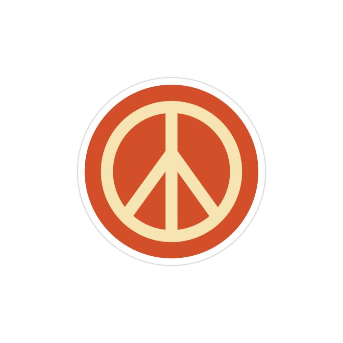 Peace Full Color Vinyl Decal - Custom Size