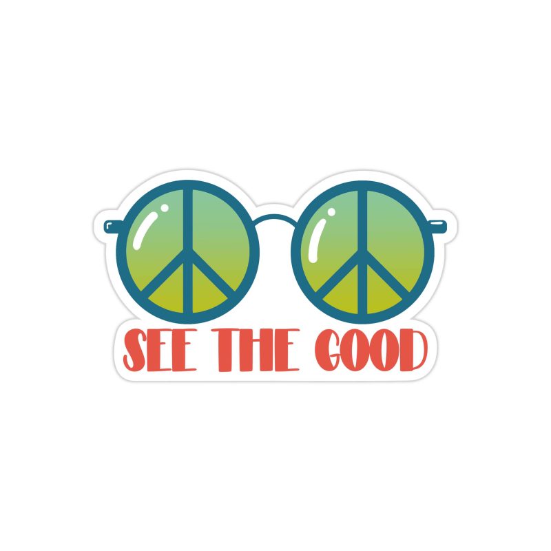 Peace Full Color Vinyl Decal - Custom Size