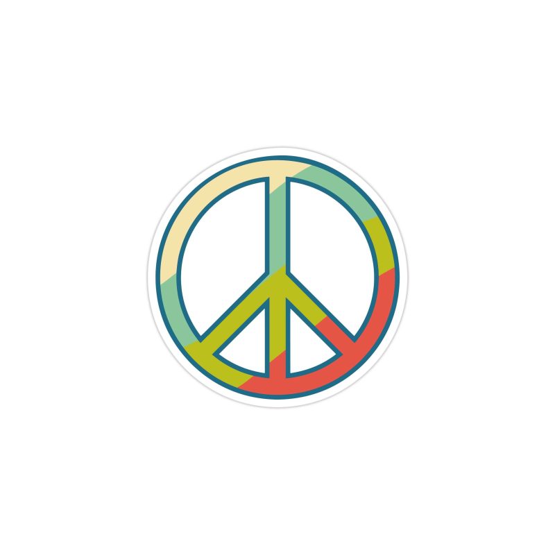 Peace Full Color Vinyl Decal - Custom Size