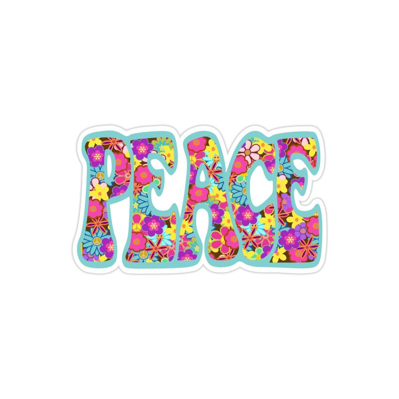 Peace Full Color Vinyl Decal - Custom Size