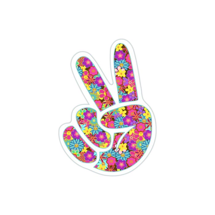 Peace Full Color Vinyl Decal - Custom Size