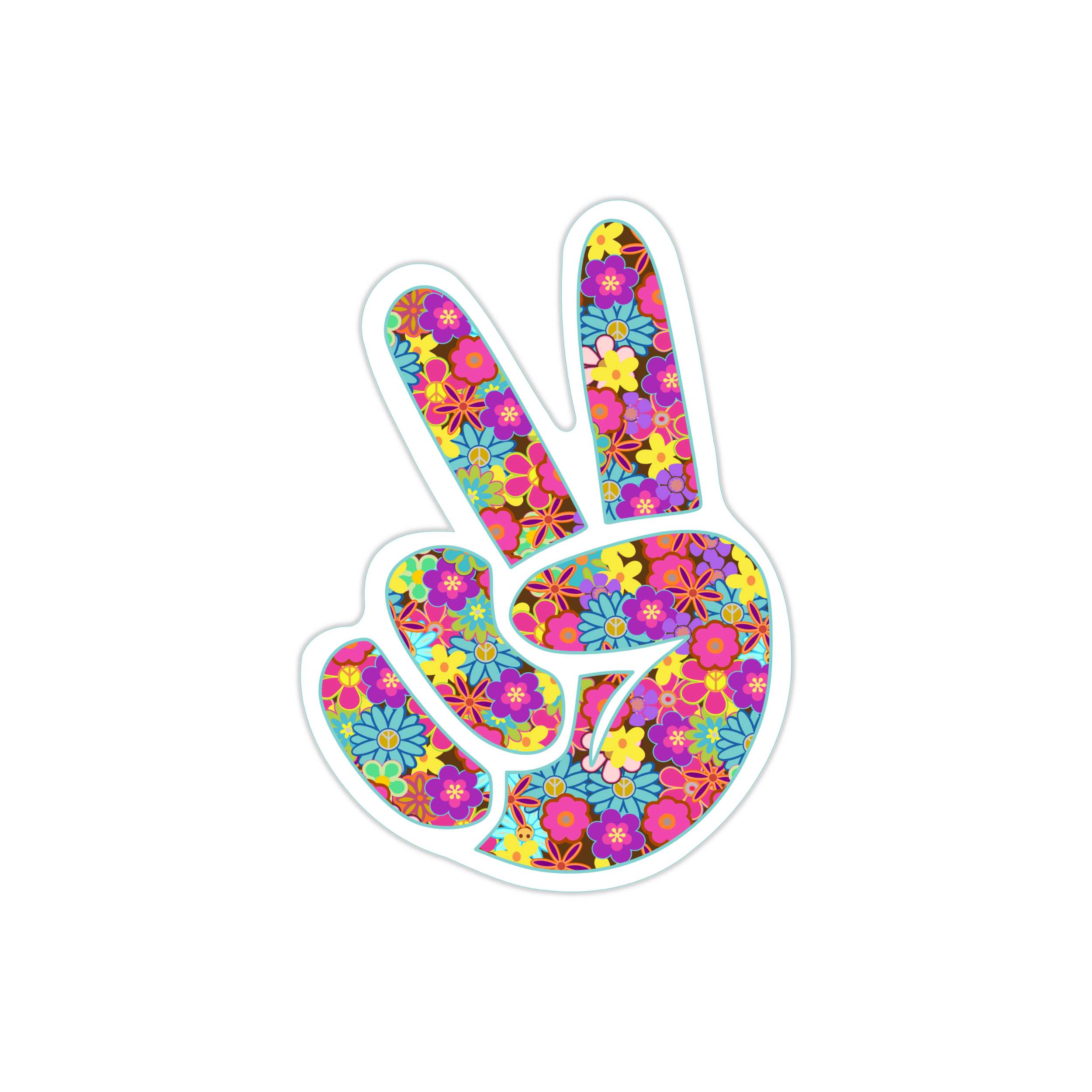 Peace Full Color Vinyl Decal - Custom Size