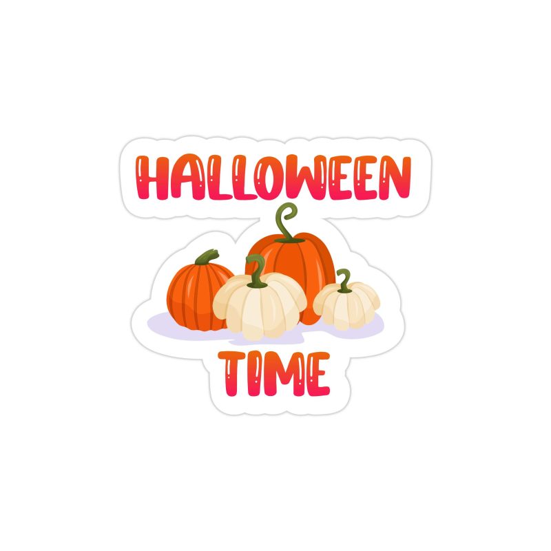 Halloween Time Full Color Vinyl Decal - Custom Size