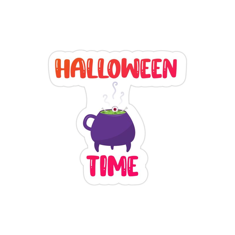 Halloween Time Full Color Vinyl Decal - Custom Size
