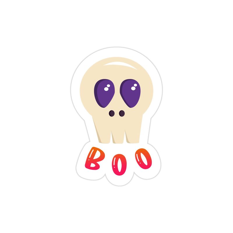 Boo Full Color Vinyl Decal - Custom Size