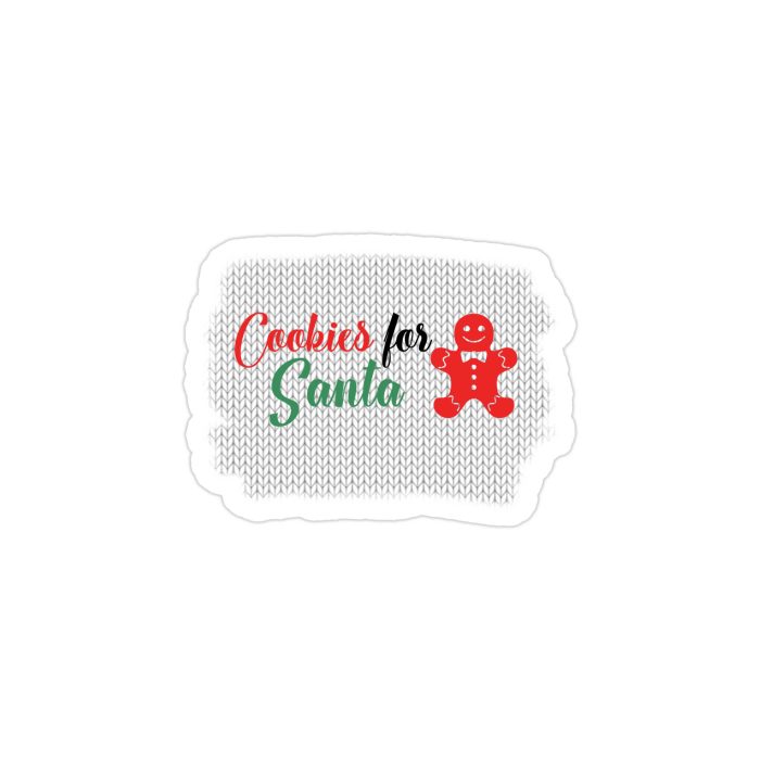 Cookies for Santa Full Color Vinyl Sticker - Custom Size