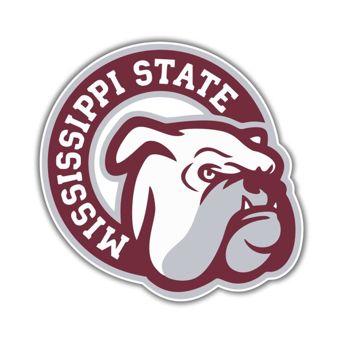 Mississippi State Bulldogs Full Color Vinyl Decal - Custom Size