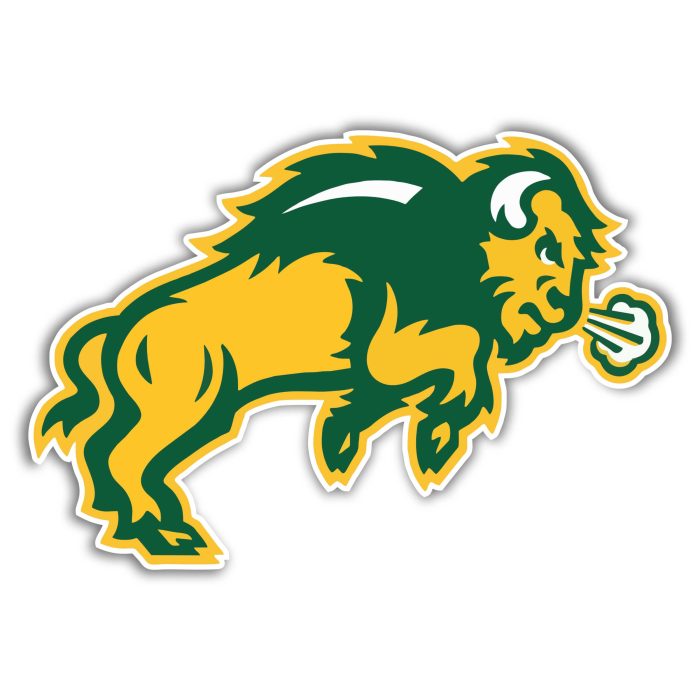 North Dakota State Bisons Full Color Vinyl Decal - Custom Size