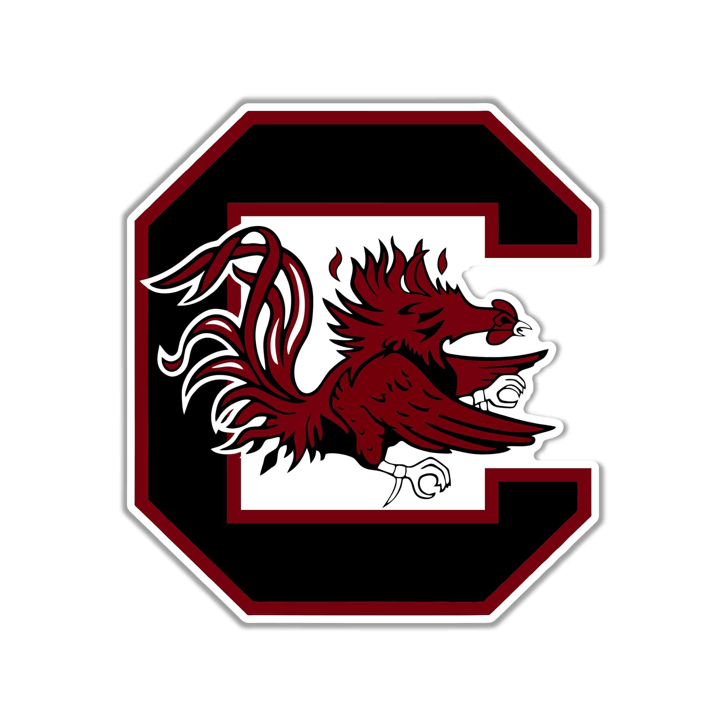 South Carolina Gamecocks Full Color Vinyl Decal - Custom Size