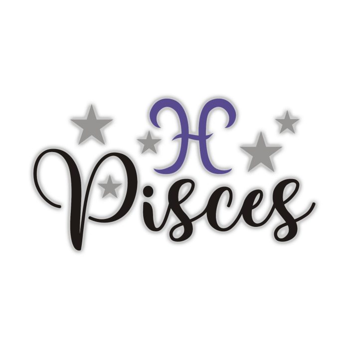 Pisces - Full Color Vinyl Decal - Custom Size