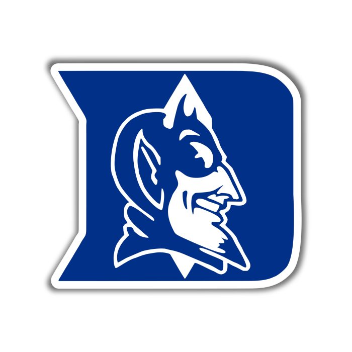 Duke Blue Devils - D with Devil - Full Color Vinyl Decal - Custom Size