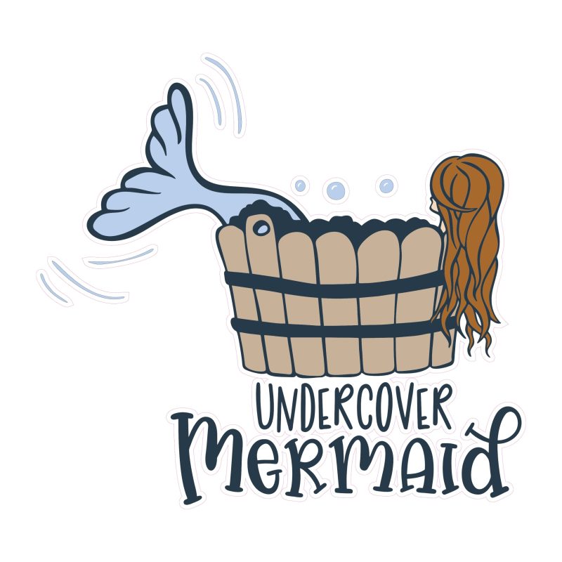 Undercover Mermaid Full Color Vinyl - Custom Size