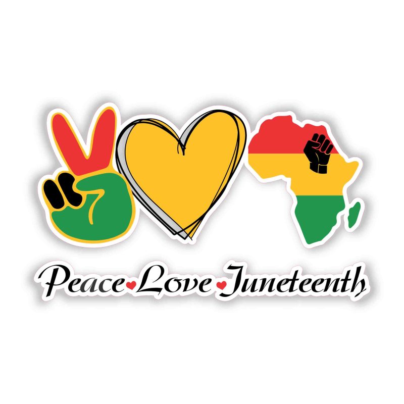 Juneteenth Full Color Vinyl Decals - Custom Size