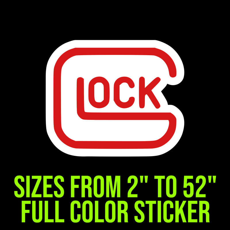 Glock Full Color Vinyl Sticker - Custom Size