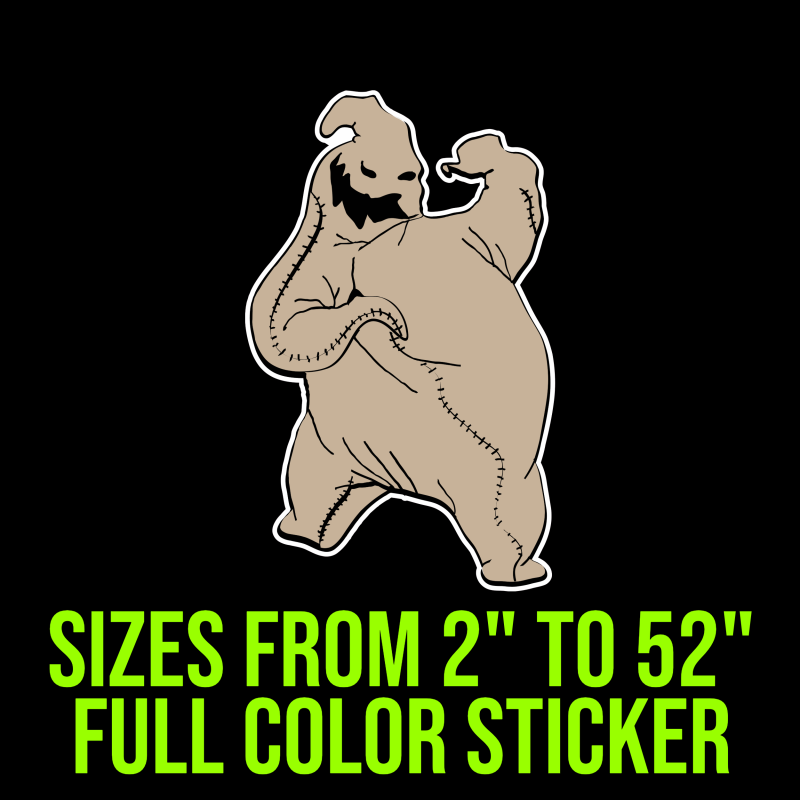 Nightmare Before Christmas Full Color Vinyl Sticker - Custom Size