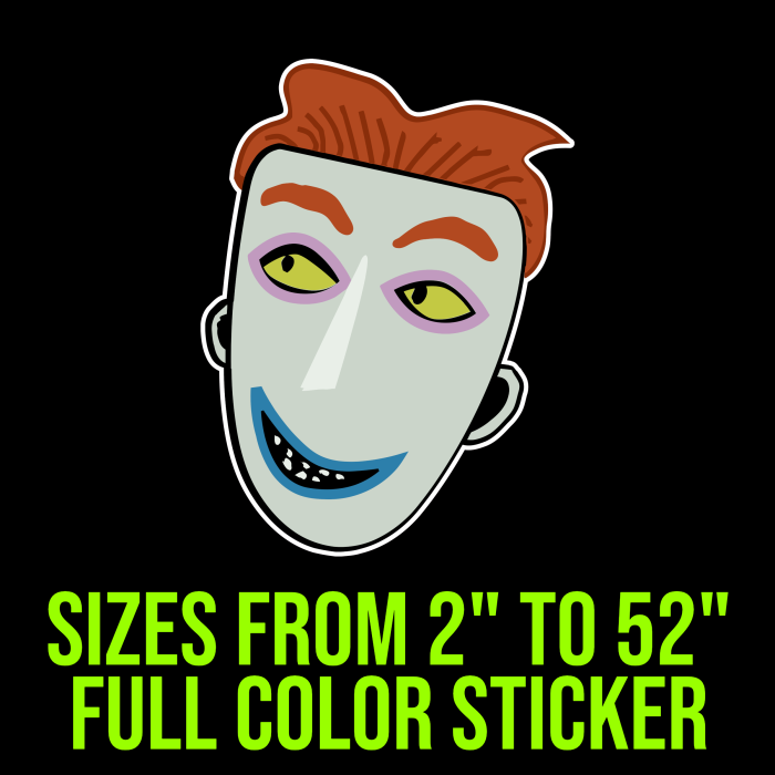 Nightmare Before Christmas Full Color Vinyl Sticker - Custom Size