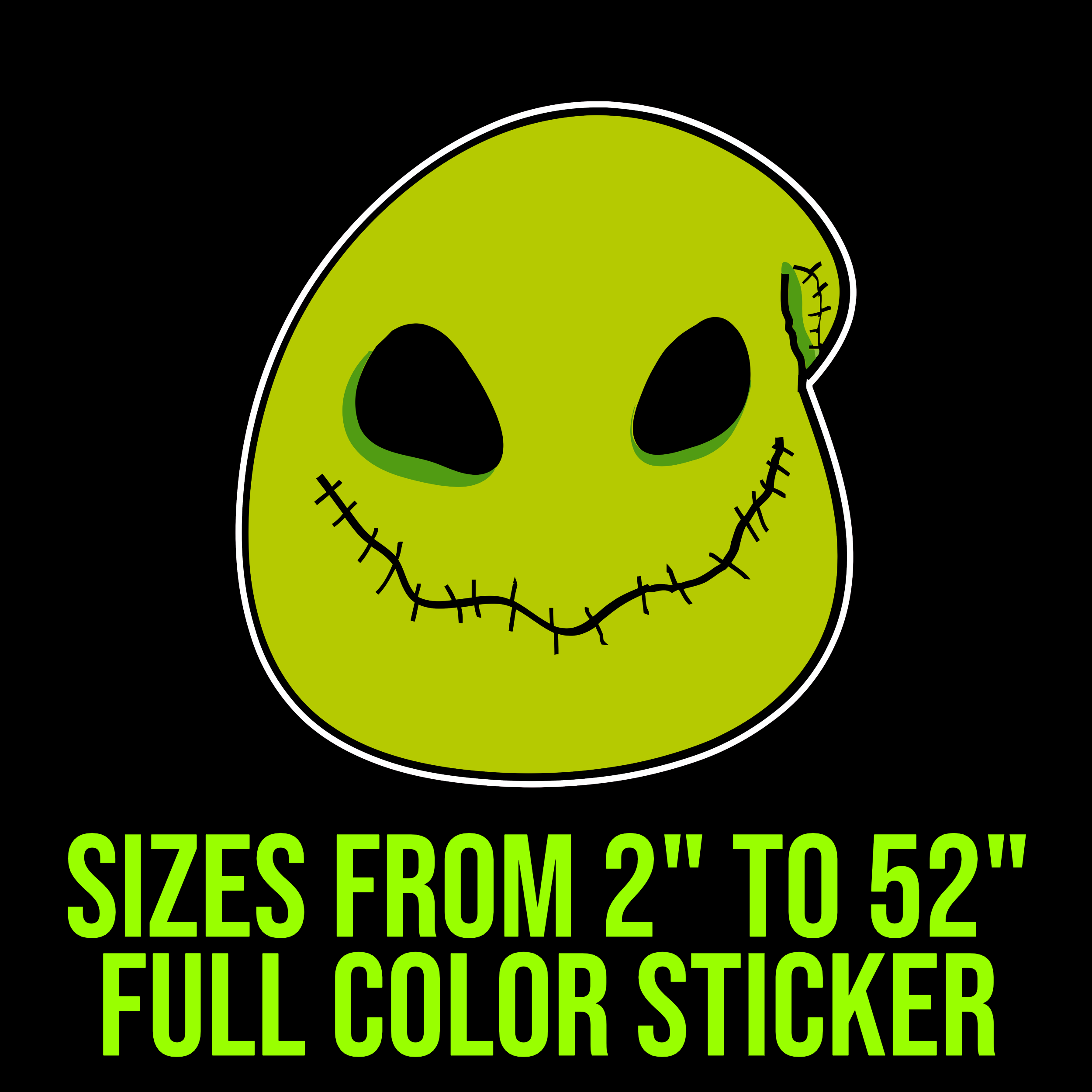 Nightmare Before Christmas Full Color Vinyl Sticker - Custom Size