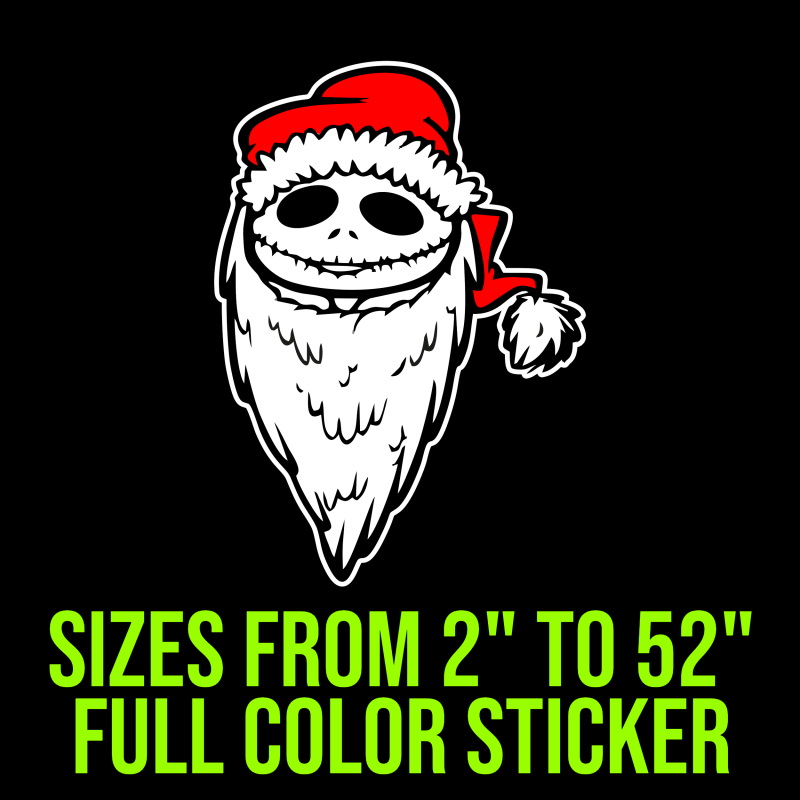 Nightmare Before Christmas Full Color Vinyl Sticker - Custom Size