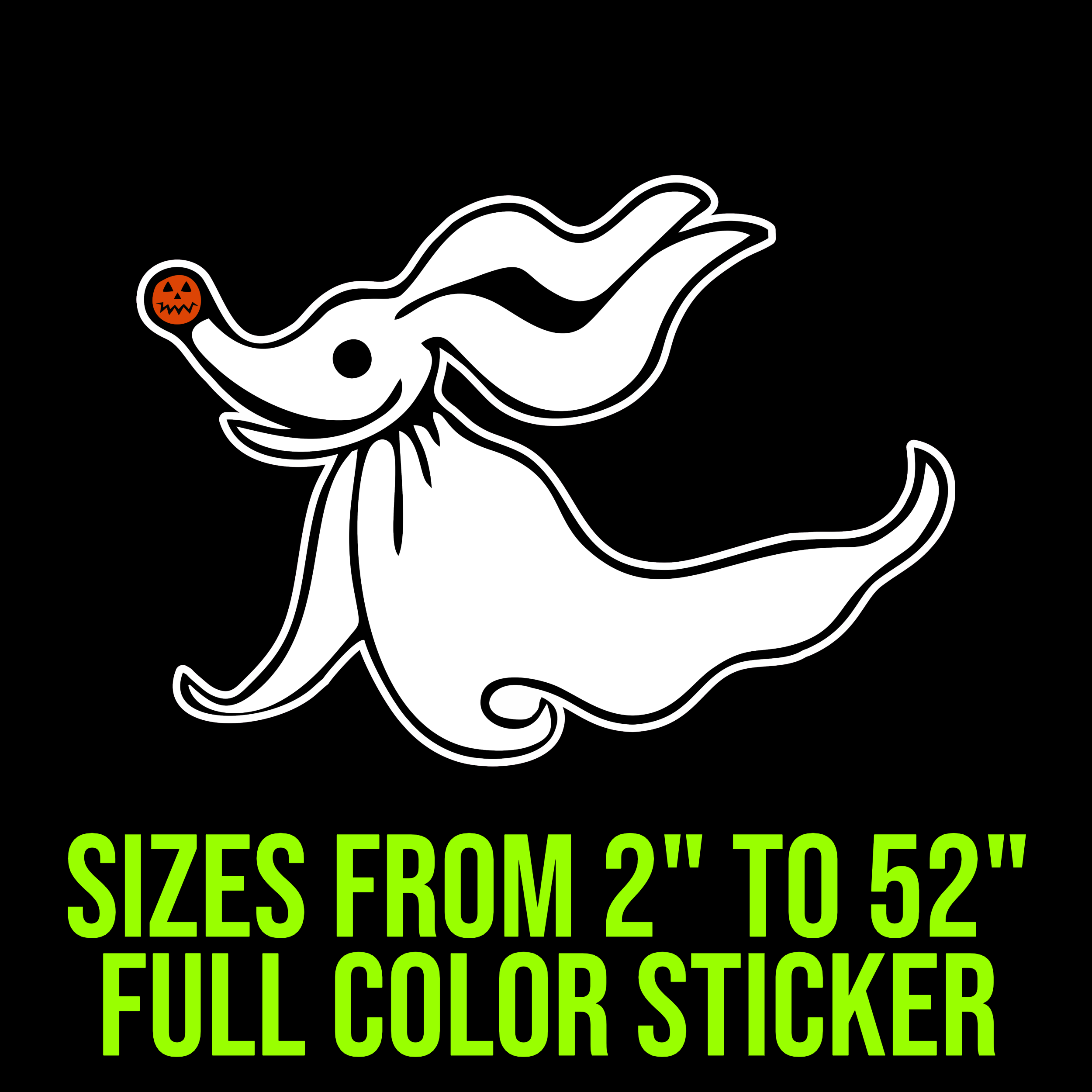 Nightmare Before Christmas Full Color Vinyl Sticker - Custom Size
