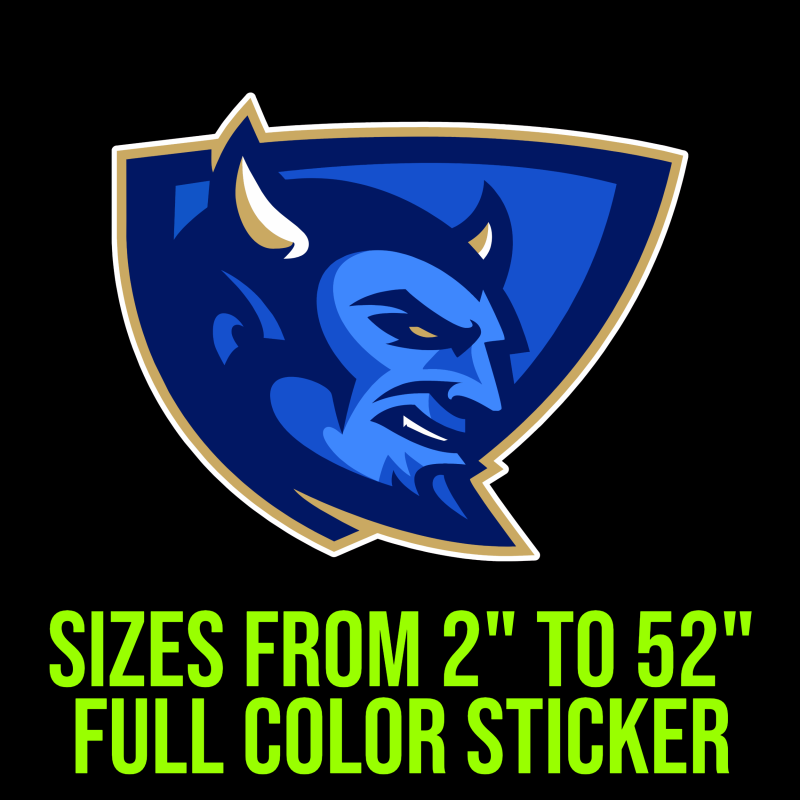 Bluefield State Big Blues Full Color Vinyl Decal - Custom Size