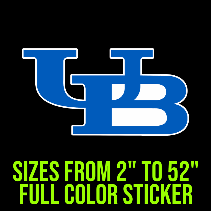 Buffalo Bulls Full Color Vinyl Decal - Custom Size
