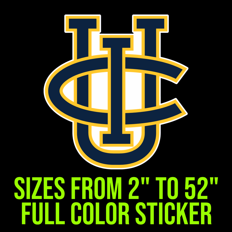 California Irvine Anteaters Full Color Vinyl Decal - Custom Size